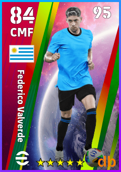 Federico Valverde — CMF, OVR 84, MAX 95