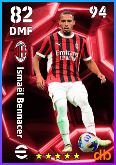Ismaël Bennacer — DMF, OVR 82, MAX 94