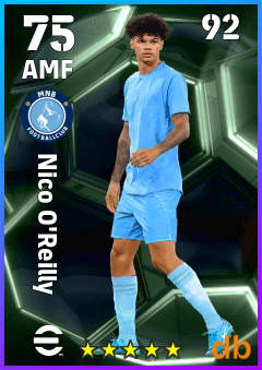 Nico O'Reilly — AMF, OVR 75, MAX 92