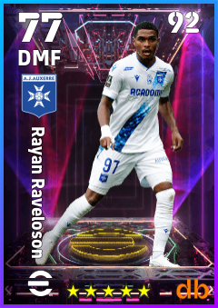 Rayan Raveloson — DMF, OVR 77, MAX 92