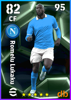 Romelu Lukaku — CF, OVR 82, MAX 95