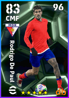 Rodrigo De Paul — CMF, OVR 83, MAX 96