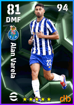 Alan Varela — DMF, OVR 81, MAX 94
