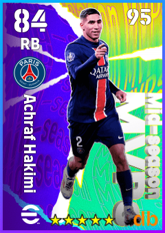 Achraf Hakimi — RB, OVR 84, MAX 95