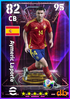Aymeric Laporte — CB, OVR 82, MAX 95