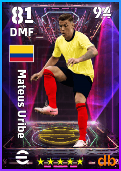 Mateus Uribe — DMF, OVR 81, MAX 94