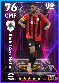 Abdel Aziz Hatim — CMF, OVR 76, MAX 92