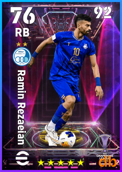 Ramin Rezaeian — RB, OVR 76, MAX 92
