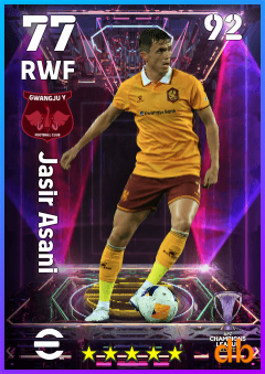 Jasir Asani — RWF, OVR 77, MAX 92