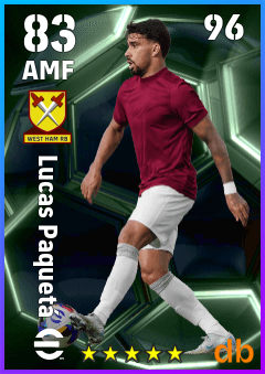 Lucas Paquetá — AMF, OVR 83, MAX 96