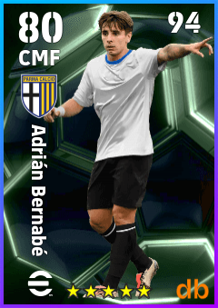 Adrián Bernabé — CMF, OVR 80, MAX 94