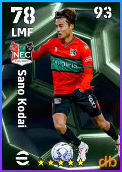Sano Kodai — LMF, OVR 78, MAX 93