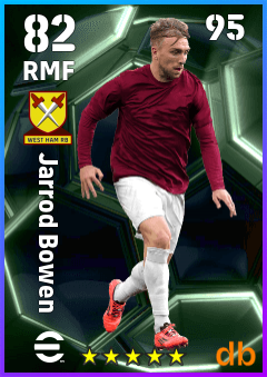 Jarrod Bowen — RMF, OVR 82, MAX 95