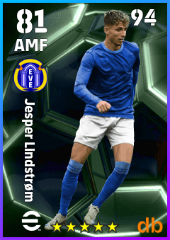 Jesper Lindstrøm — AMF, OVR 81, MAX 94