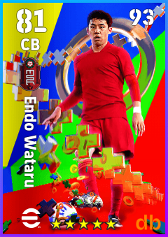 Endo Wataru — CB, OVR 81, MAX 93