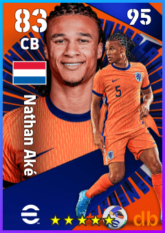 Nathan Aké — CB, OVR 83, MAX 95