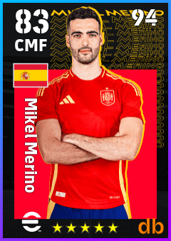 Mikel Merino — CMF, OVR 83, MAX 94