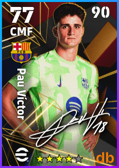 Pau Víctor — CMF, OVR 77, MAX 90