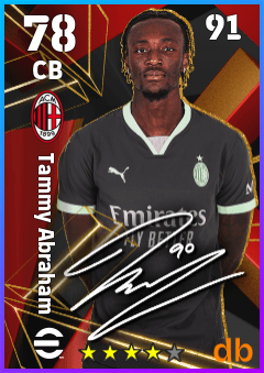 Tammy Abraham — CB, OVR 78, MAX 91