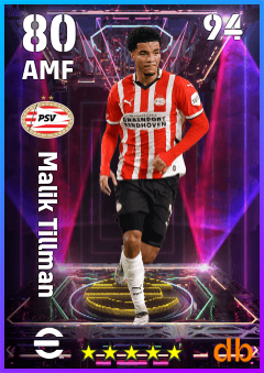 Malik Tillman — AMF, OVR 80, MAX 94