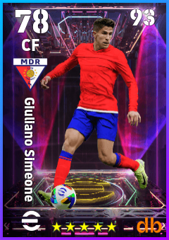 Giuliano Simeone — CF, OVR 78, MAX 93
