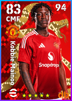 Kobbie Mainoo — CMF, OVR 83, MAX 94