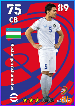 Rustamjon Ashurmatov — CB, OVR 75, MAX 89