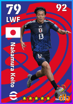 Nakamura Keito — LWF, OVR 79, MAX 92