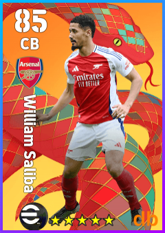 William Saliba — CB, OVR 85, MAX 85