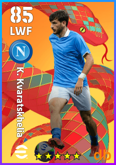 K. Kvaratskhelia — LWF, OVR 85, MAX 85