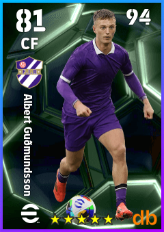 Albert Guðmundsson — CF, OVR 81, MAX 94