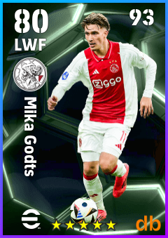 Mika Godts — LWF, OVR 80, MAX 93