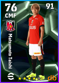 Matsumoto Taishi — CMF, OVR 76, MAX 91