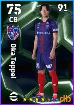 Oka Teppei — CB, OVR 75, MAX 91