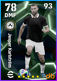 Jesper Karlström — DMF, OVR 78, MAX 93