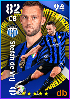 Stefan de Vrij — CB, OVR 82, MAX 94