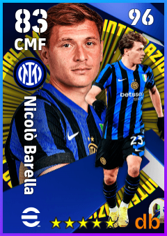 Nicolò Barella — CMF, OVR 83, MAX 96