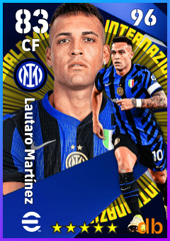 Lautaro Martínez — CF, OVR 83, MAX 96