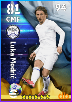 Luka Modrić — CMF, OVR 81, MAX 94