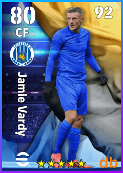 Jamie Vardy — CF, OVR 80, MAX 92