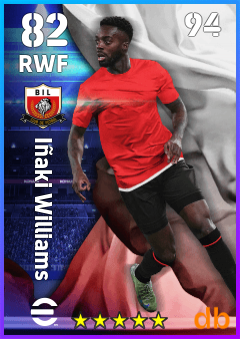 Iñaki Williams — RWF, OVR 82, MAX 94