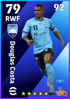 Douglas Costa — RWF, OVR 79, MAX 92