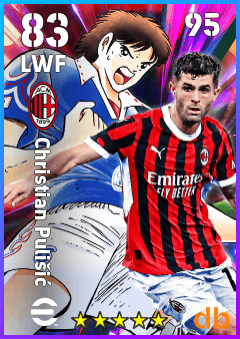 Christian Pulišić — LWF, OVR 83, MAX 95