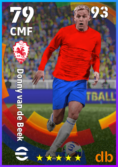 Donny van de Beek — CMF, OVR 79, MAX 93