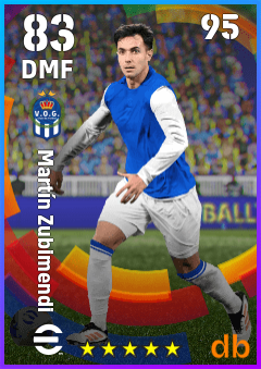 Martín Zubimendi — DMF, OVR 83, MAX 95