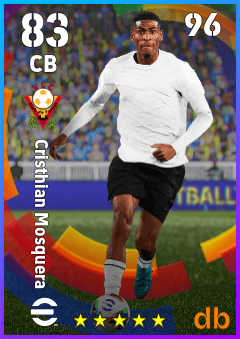Cristhian Mosquera — CB, OVR 83, MAX 96