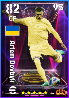 Artem Dovbyk — CF, OVR 82, MAX 95