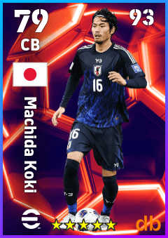Machida Koki — CB, OVR 79, MAX 93