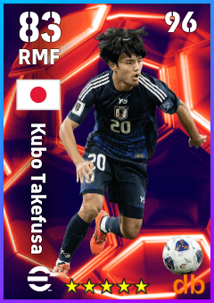 Kubo Takefusa — RMF, OVR 83, MAX 96