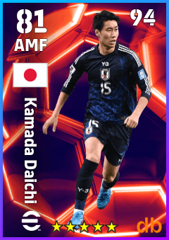 Kamada Daichi — AMF, OVR 81, MAX 94